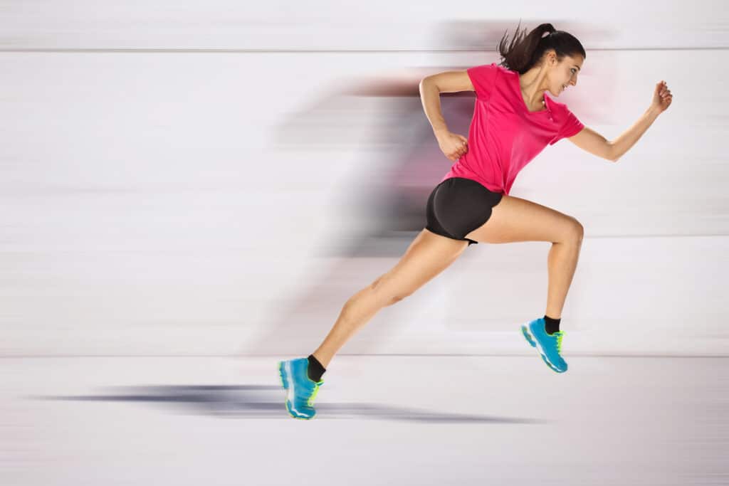 Athlete working on explosive speed training at REP Athletics in Westchester NY